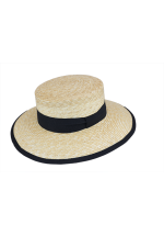 Women's Boater Straw Hat Made In Itaqly